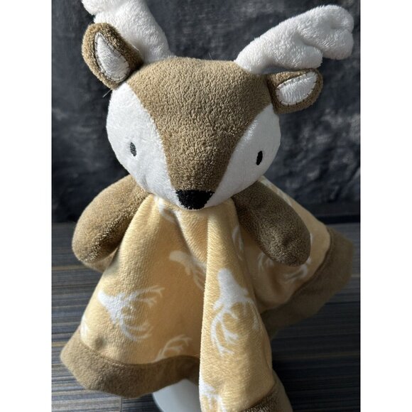 Levtex Baby Brown Deer Lovey Reindeer Security Blanket Stuffed Animal Toy - Picture 9 of 11